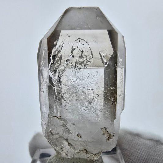Enhydro Phantom Smoky Quartz Sceptre Tip 2x Bubble Goboboseb, Namibie 43*21*15mm 