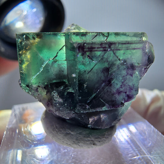 Rare Fluorite Cube Specimen, green purple Okorusu, Namibia 24*17*13mm 