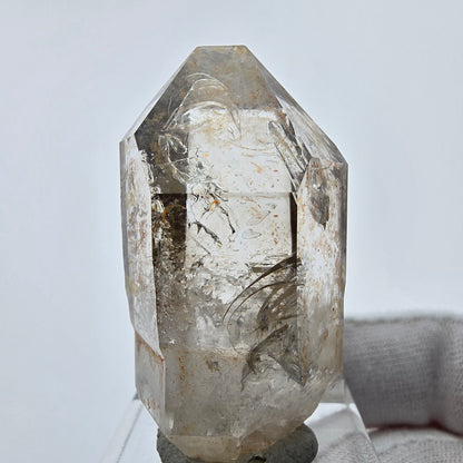 Enhydro Phantom Smoky Quartz Sceptre Tip 1x Bubble Goboboseb, Namibie 43*23*22mm 