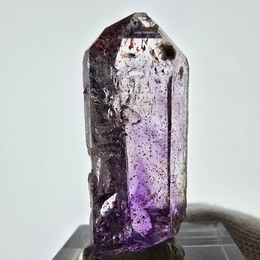 Harlequin Phantom Skeleton Améthyste, UV Calcite Valentine Pocket Namibie 35*15*13mm 