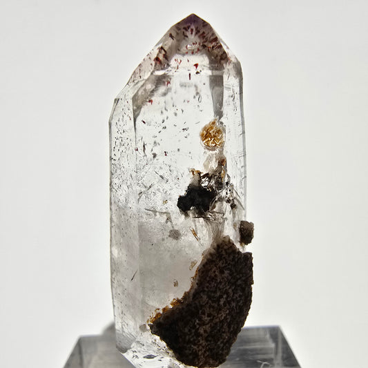 Gobo de poche Harlequin Phantom Smoky Quartz DT Zepter Valentine. Namibie 28 x 15 x 11 mm 