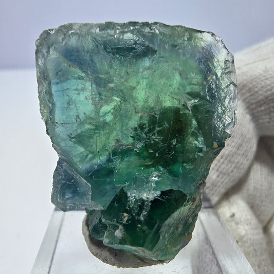 Phantom Fluorite Cube Specimen, parqueted, green turquoise Okorusu, Namibia 29*24*19mm 