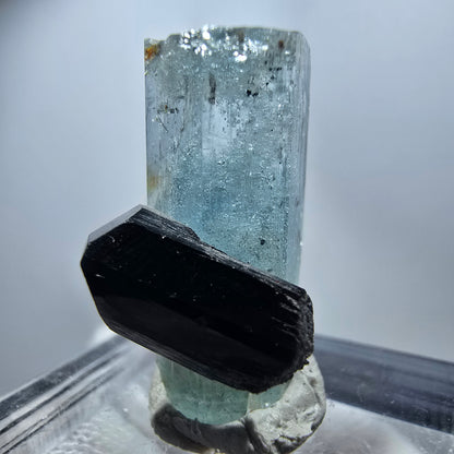 Seltener Aquamarin X mit Schörl Turmalin Erongo, Namibia 23*14*13mm
