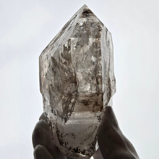 XL Enhydro Window Smoky Quartz Scepter, 2x Bubble (large) Valentine Pocket Namibia 121*67*55mm 