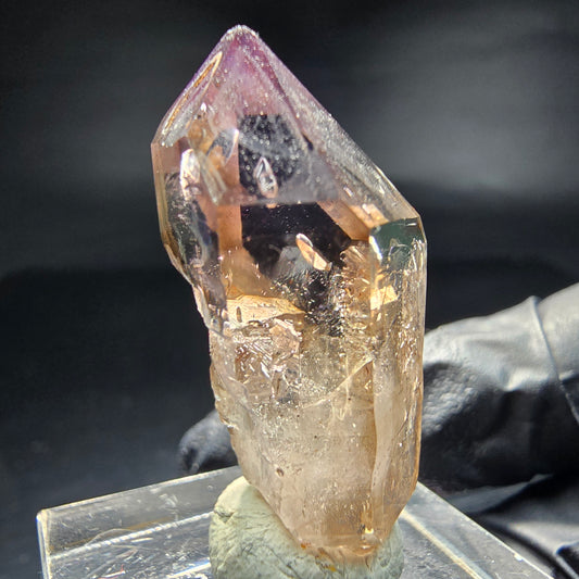 Sceptre d'améthyste fantôme clair, pointe Goboboseb namibie, Collection 33x17x14mm