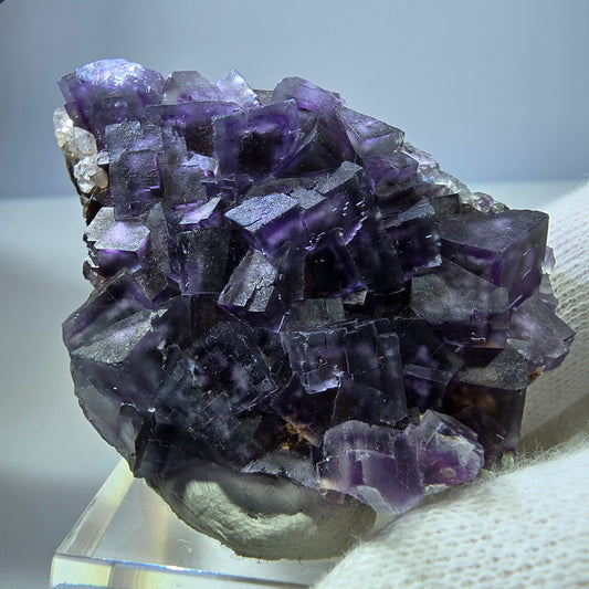 Seltene Phantom Fluorit Würfel Stufe, grün lila Okorusu, Namibia 58*46*16mm