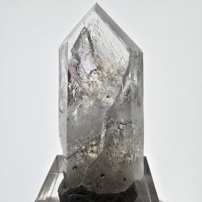 Améthyste fantôme Enhydro avec hématite, calcite UV, mine Bubble Streep 3x, Namibie, 46 x 22 x 16 mm 