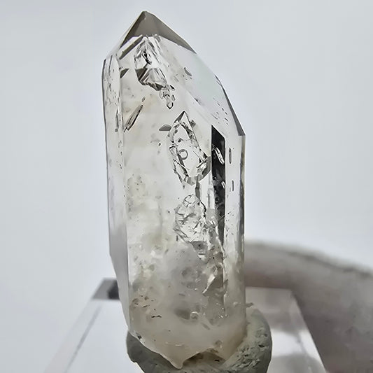 Enhydro Phantom Smoky Quartz Point 1x Bubble Goboboseb, Namibie 36*14*8mm Collection 