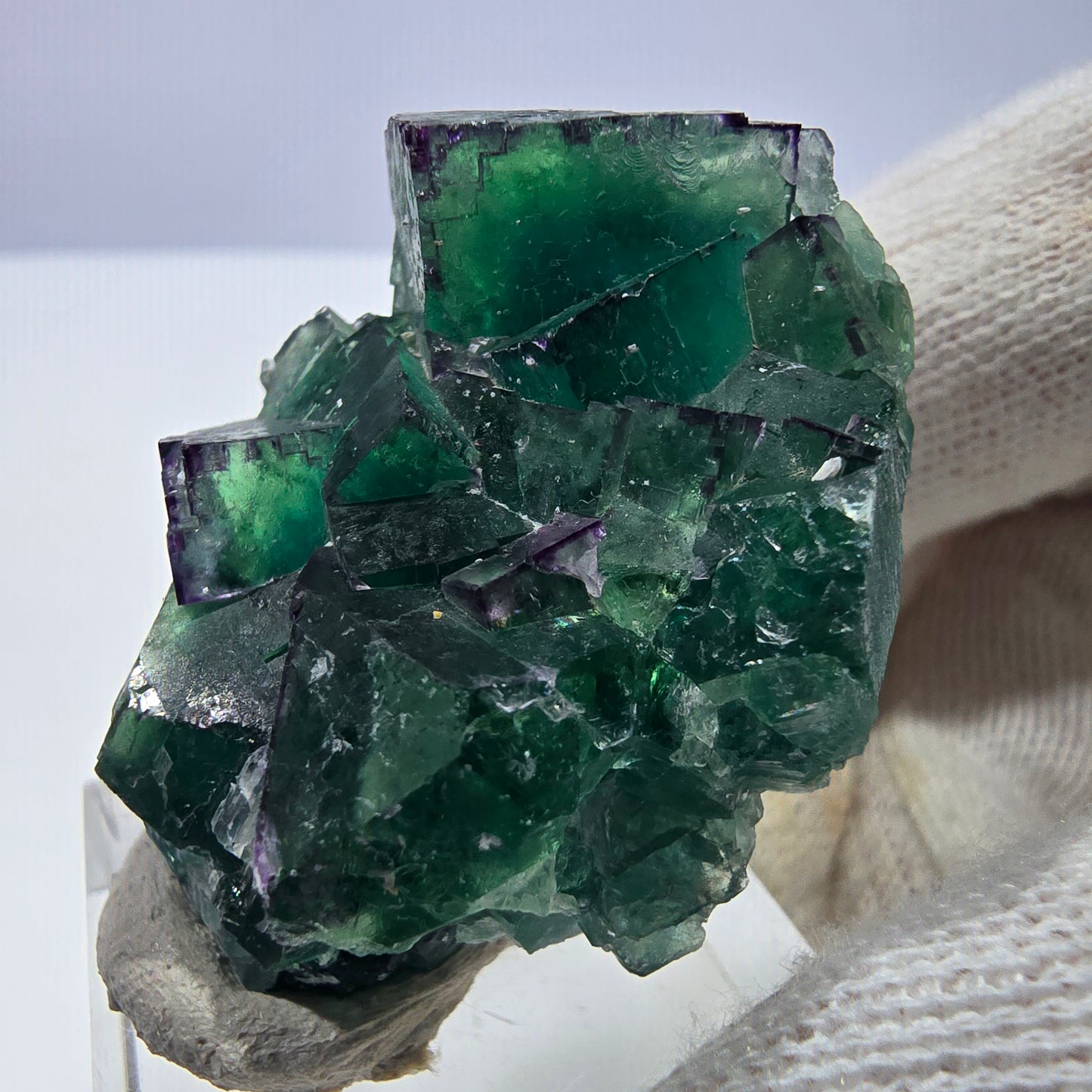 Spécimen de cube de fluorite fantôme parqueté zonal Okorusu, Namibie 42*30*16mm 