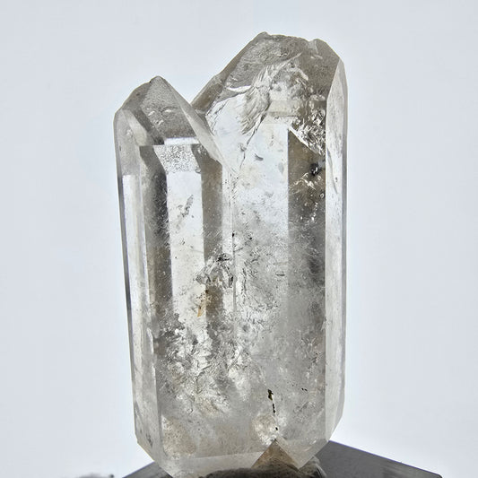Sceptre de poche Saint-Valentin en quartz fumé fantôme, Namibie, 48 x 24 x 17 mm 