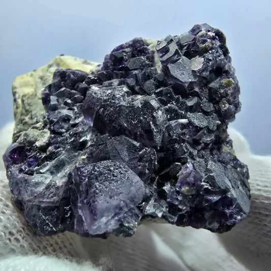 Cube de fluorite fantôme, spécimen d'orthose, Erongo, Namibie, 52 x 41 x 30 mm 