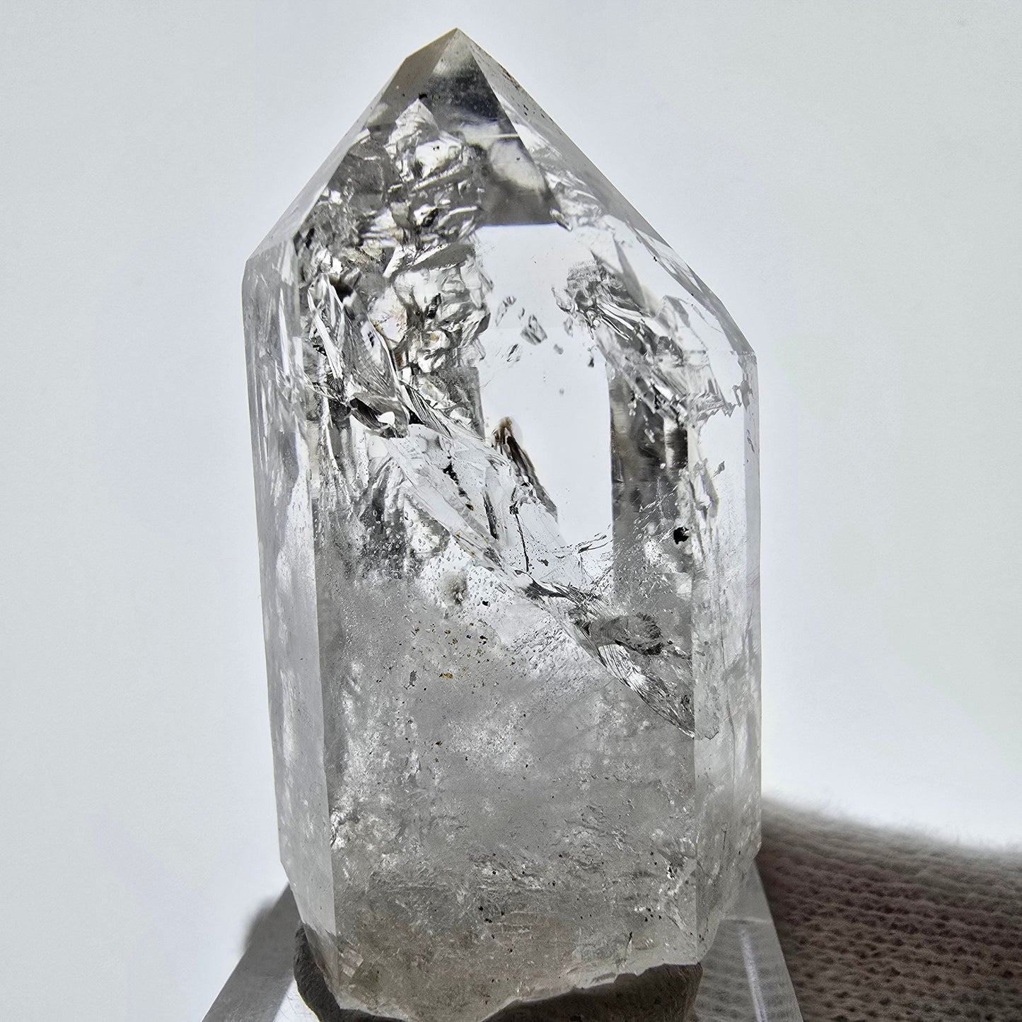 Enhydro Lemurian Smoky Quartz Scepter, 1x Bubble Valentine Pocket, Namibia 49*23*25mm 