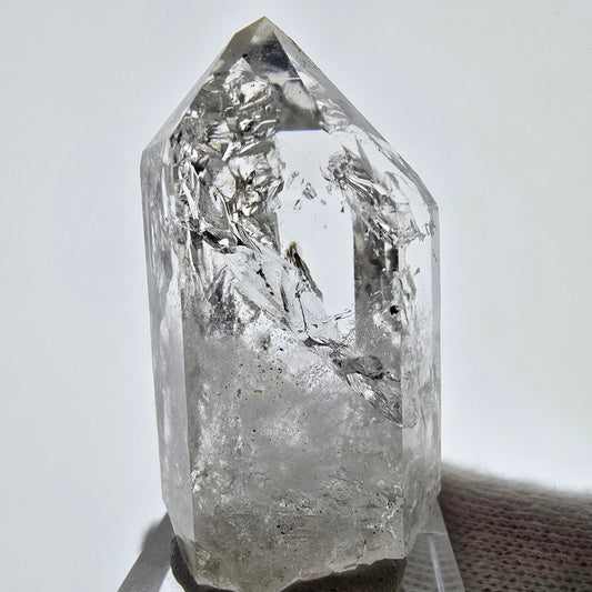 Enhydro Lemurian Smoky Quartz Scepter, 1x Bubble Valentine Pocket, Namibia 49*23*25mm 