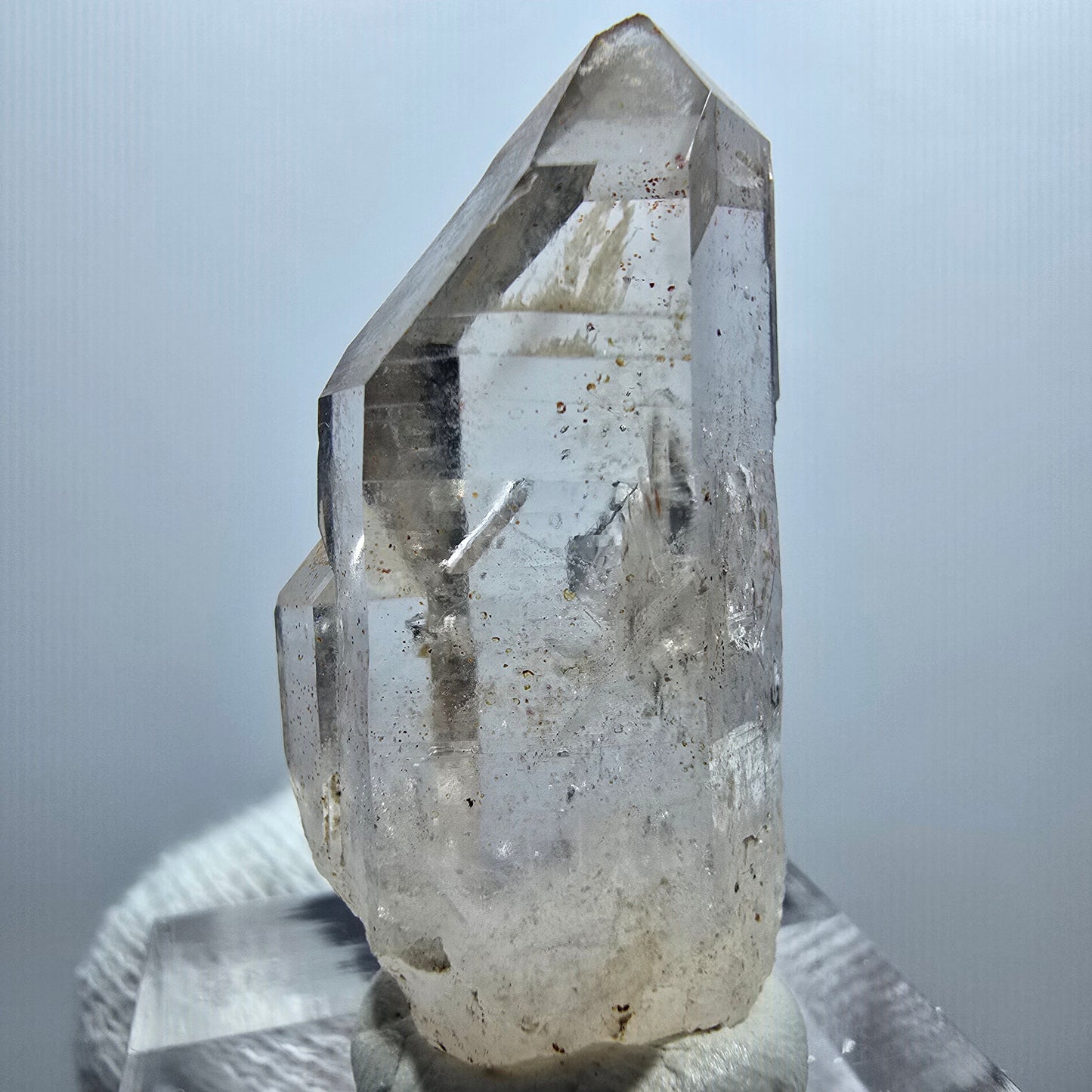 Enhydro Phantom Smoky Quartz Scepter, 1x Bubble Goboboseb, Namibia 33*17*11mm 