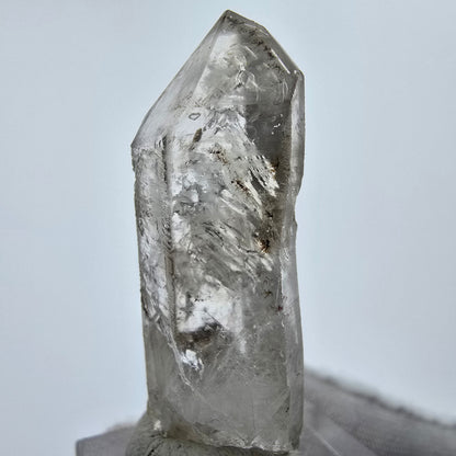 Enhydro Phantom Smoky Quartz Sceptre Tip 2x Bubble Goboboseb, Namibie 44*14*12mm 