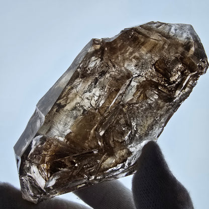 Enhydro Skeleton Smoky Quartz DT Scepter, 1x Bubble Valentine Pocket, Namibia 126*59*39mm 
