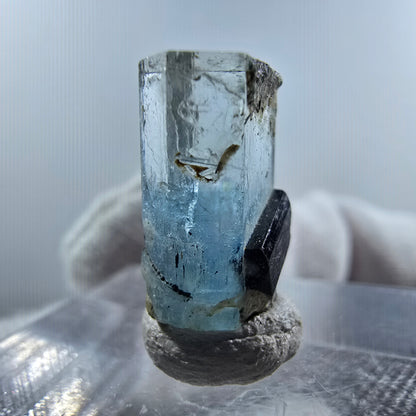 Aigue-marine Setlene, tourmaline Schörl stade Erongo, Namibie 14*9*7mm 