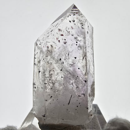 Améthyste fantôme Harlequin Enhydro, préhnite, 2x Bubble Streep Mine, Namibie 42 x 23 x 17 mm 