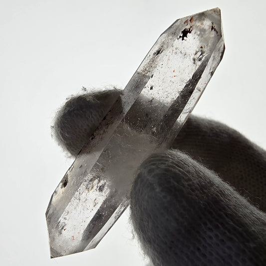 Sceptre de poche Saint-Valentin en quartz fumé fantôme squelette, Namibie 53 x 13 x 9 mm 