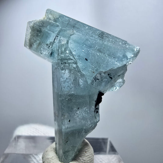 Seltener Aquamarin X mit Orthoklas, Schörl Turmalin Erongo, Namibia 30*21*10mm