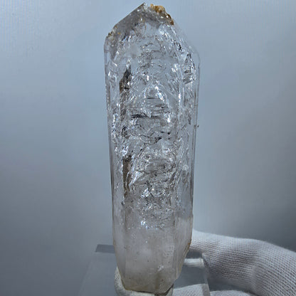 Enhydro Window Smoky Quartz, 3x Bubble (Large) Valentine Pocket Gobobs. Namibia 97*29*22mm 
