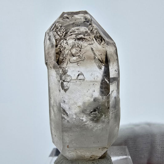 Enhydro Phantom Smoky Quartz Sceptre Tip 1x Bubble Goboboseb, Namibie 46*19*16mm 