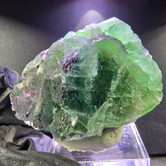 Rare zonar Phantom Fluorite XX stade vert violet 45*39*21mm Okorusu, Namibie