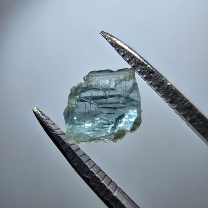 Cristal rare de tourmaline elbaïte, vert bleu Minas Gerais, Brésil #7987