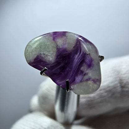 Rare Charoite crystal purple, polished Russia 14*10*4mm 
