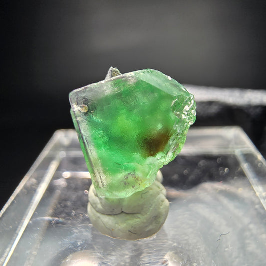 Cube de fluorite fantôme transparent marron violet vert Erongo namibie collection 11*10*8mm