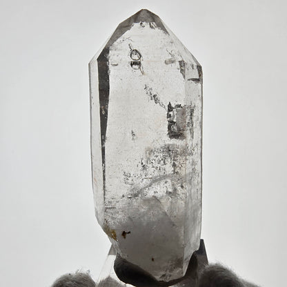 Sceptre squelette en quartz fumé Enhydro, grande poche à bulles Saint-Valentin, Namibie 67 x 29 x 16 mm 
