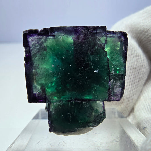 Phantom Fluorit Würfel Stufe parkettiert zonal Okorusu, Namibia 28*26*14mm