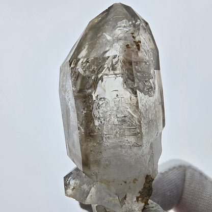 Enhydro Phantom Smoky Quartz Sceptre Tip 2x Bubble Goboboseb, Namibie 61*27*22mm 