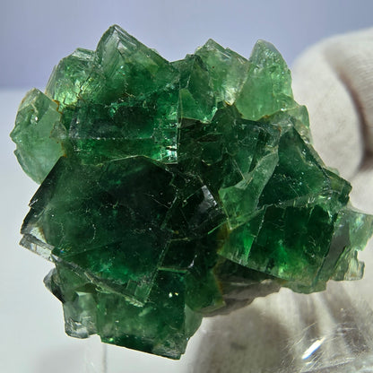 Rare spécimen de cube de fluorite fantôme, parqueté, vert Okorusu, Namibie 36*32*16 mm 