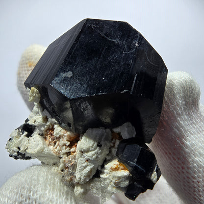 Rare Schorl Tourmaline, Hyalite, Orthoclase Specimen Erongo, Namibia 42*40*27mm 