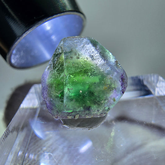 Phantom Fluorit Würfe, hexagonal, grün weiß Erongo, Namibia 12*9*9mm