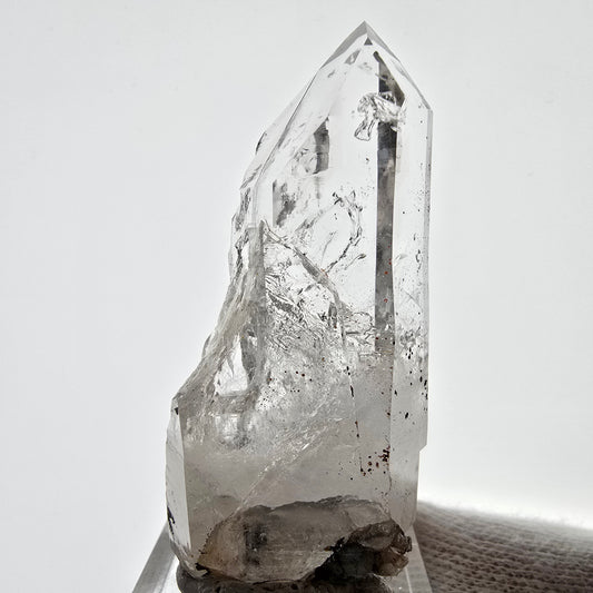 Enhydro Skeleton Smoky Quartz Scepter, Calcite, 1x Bubble Valentine Pocket, Namibia 57*26*21mm 