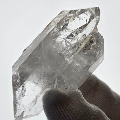 Sceptre de poche Saint-Valentin en quartz fumé fantôme squelette, Namibie 61 x 25 x 23 mm 