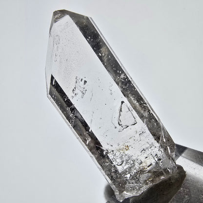 Sceptre de poche en quartz fumé fantôme squelette, Namibie, 48 x 18 x 7 mm 