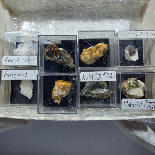 TOP Micromount Mineralien Sammlung Deutschland - 8 Stück Deutschland #8089