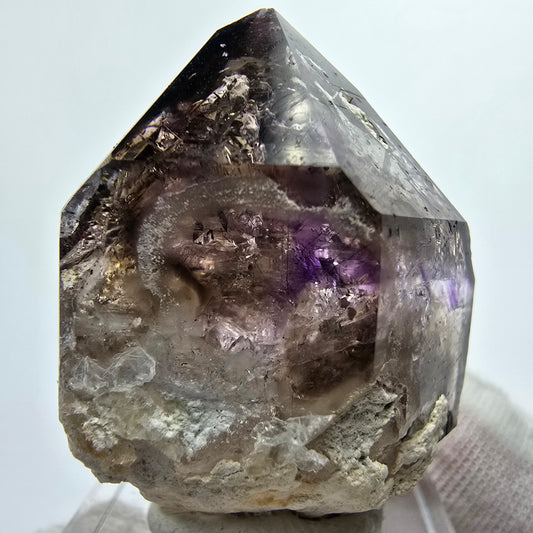 Cristal de sceptre d'améthyste fantôme Goboboseb Namibie 37*31*23mm Collection de minéraux 