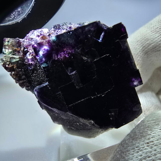 Phantom Fluorit Würfel Stufe parkettiert zonal Okorusu, Namibia 45*35*25mm