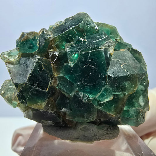 Rare spécimen de cube de fluorite fantôme, vert Okorusu, Namibie 41 x 34 x 20 mm 