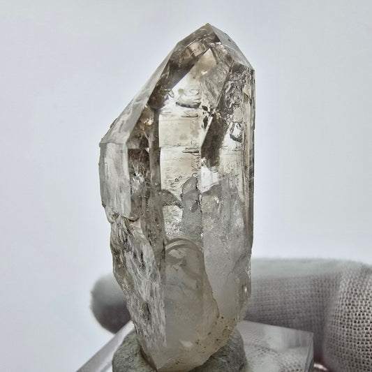Enhydro Phantom Smoky Quartz Sceptre Tip 2x Bubble Goboboseb, Namibie 44*21*16mm 