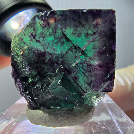 Rare Fluorite Cube Specimen, green purple Okorusu, Namibia 26*24*18mm 