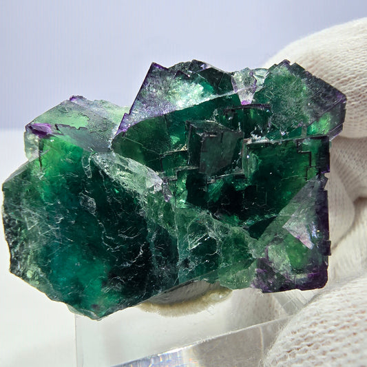 Phantom Fluorit Würfel Stufe parkettiert zonal Okorusu, Namibia 45*27*23mm