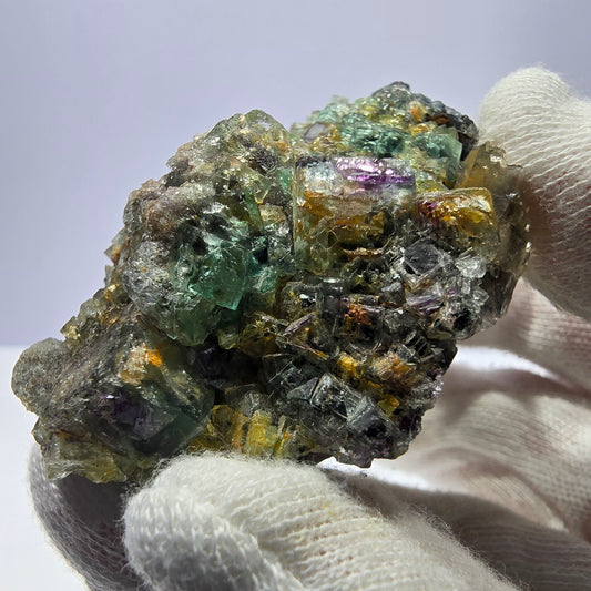 Cube de fluorite fantôme zonal, spécimen de quartz fumé, Erongo, Namibie, 67 x 49 x 29 mm 