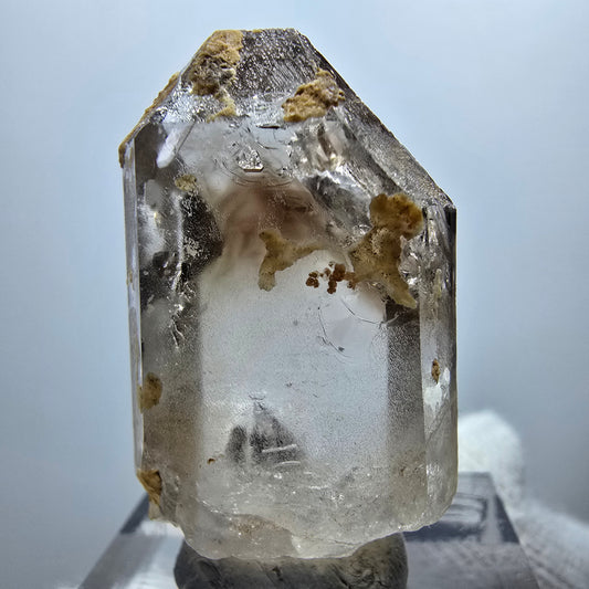 Enhydro Phantom Smoky Quartz Point, 1x Bubble Goboboseb, Namibia 33*19*10mm 