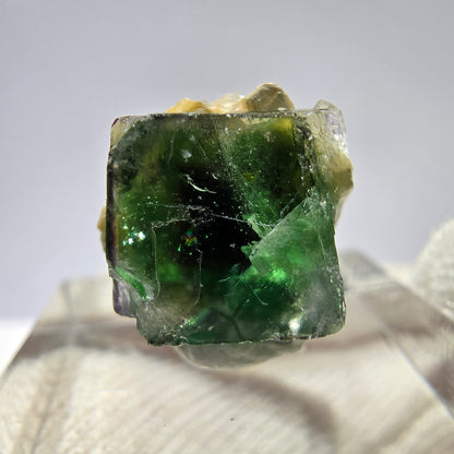 Phantom Fluorit Würfel, Muskovit Stufe Erongo, Namibia 15*15*13