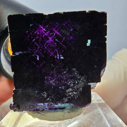 Phantom Fluorit Würfel Stufe grün lila zonal 11:11 Angel Pocket, Namibia 24*22*22mm